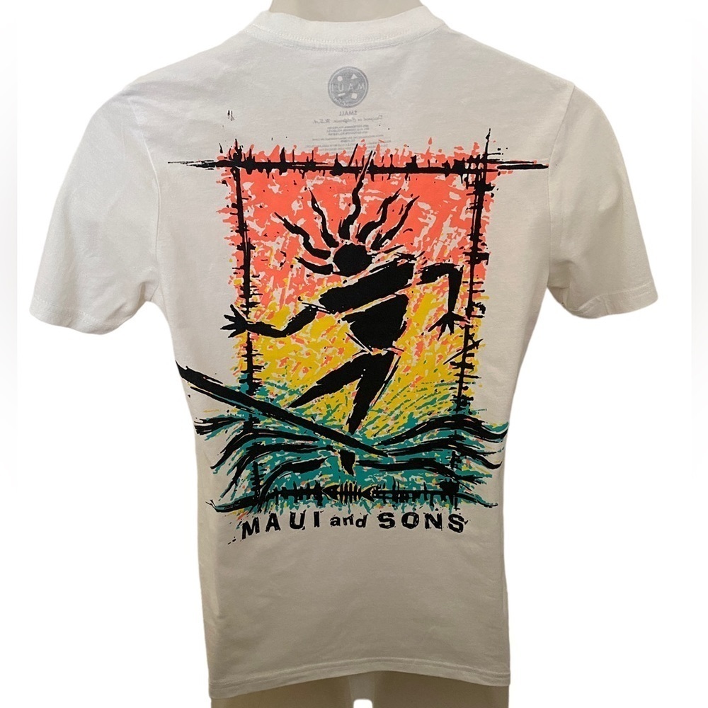MAUI and SONS Hawaiian Surf Tee Shirt Men S Small